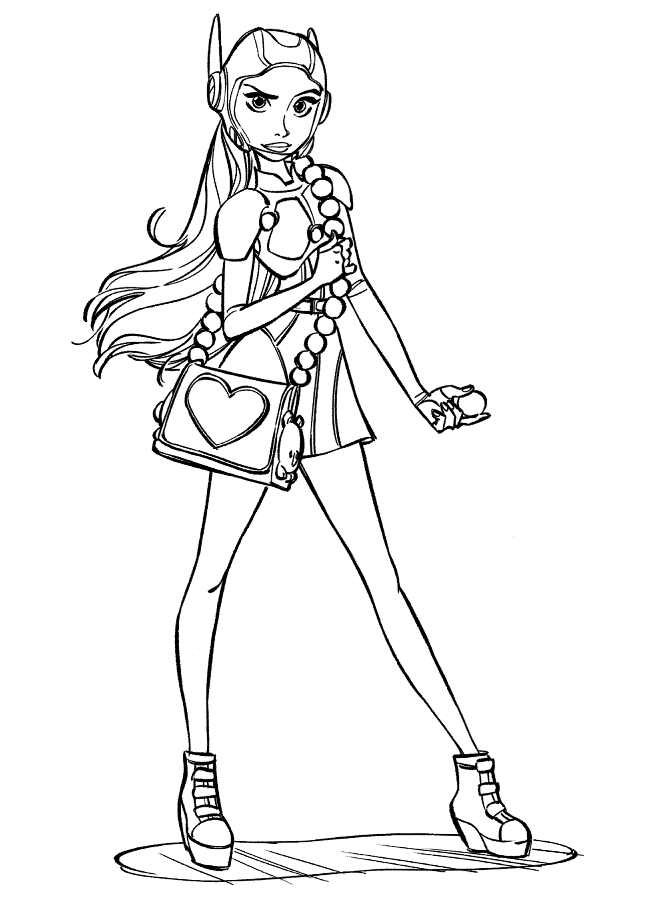 honey lemon coloring page high quality big hero