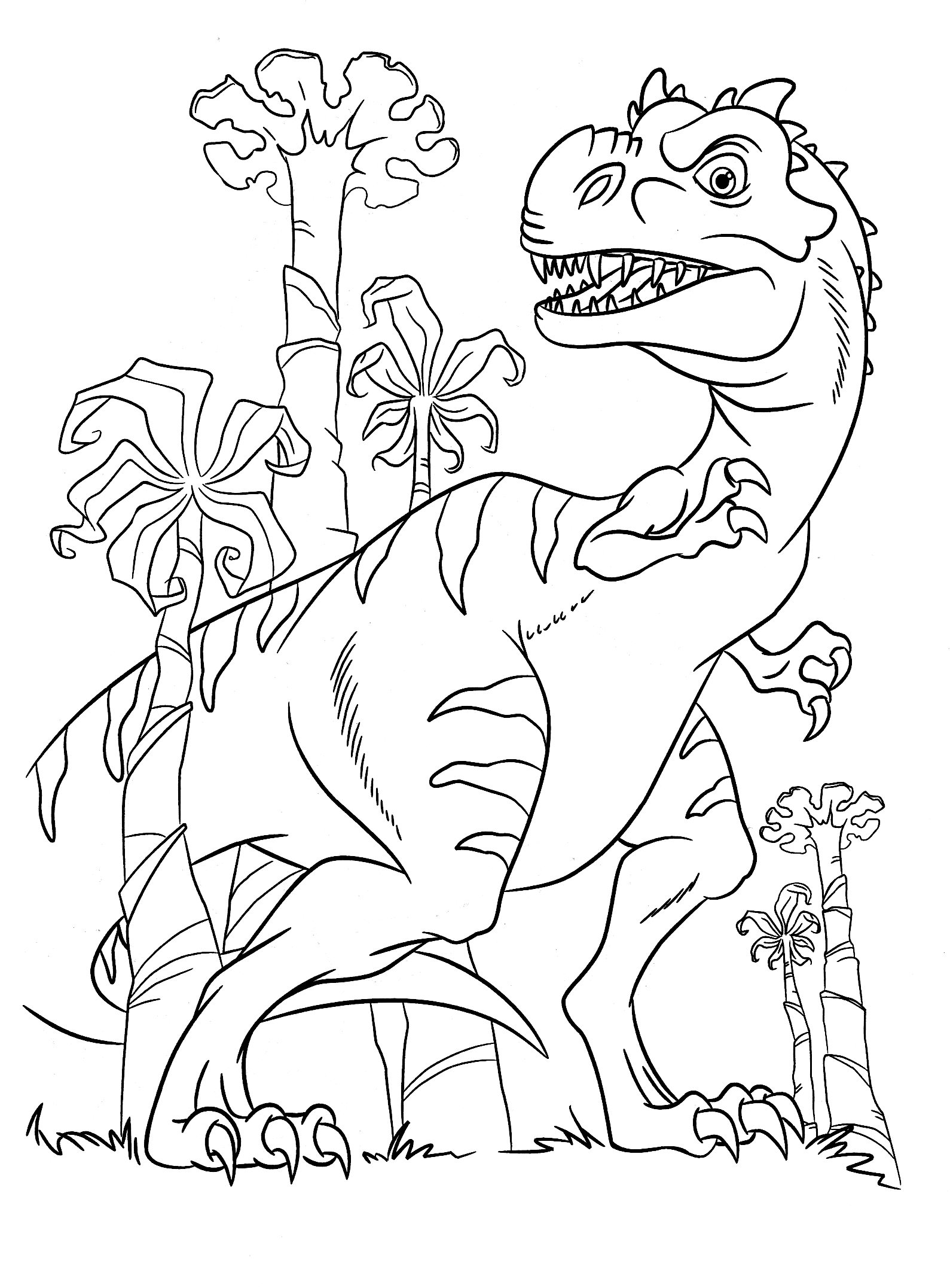 ぬりえ - 恐竜ママ