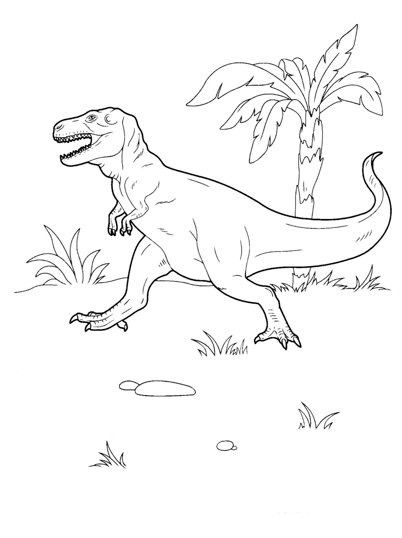 ぬりえ ティラノサウルス