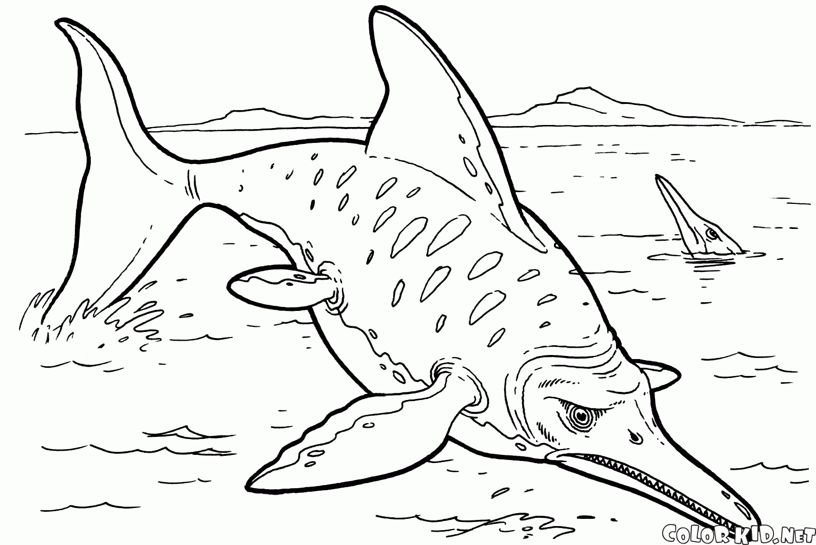 ぬりえ 魚竜 ぬりえ 魚竜