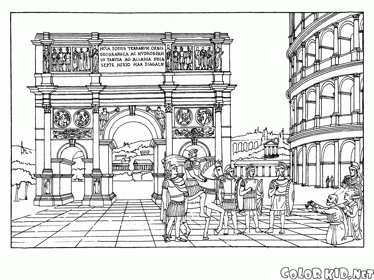 凱旋門とコロッセオ