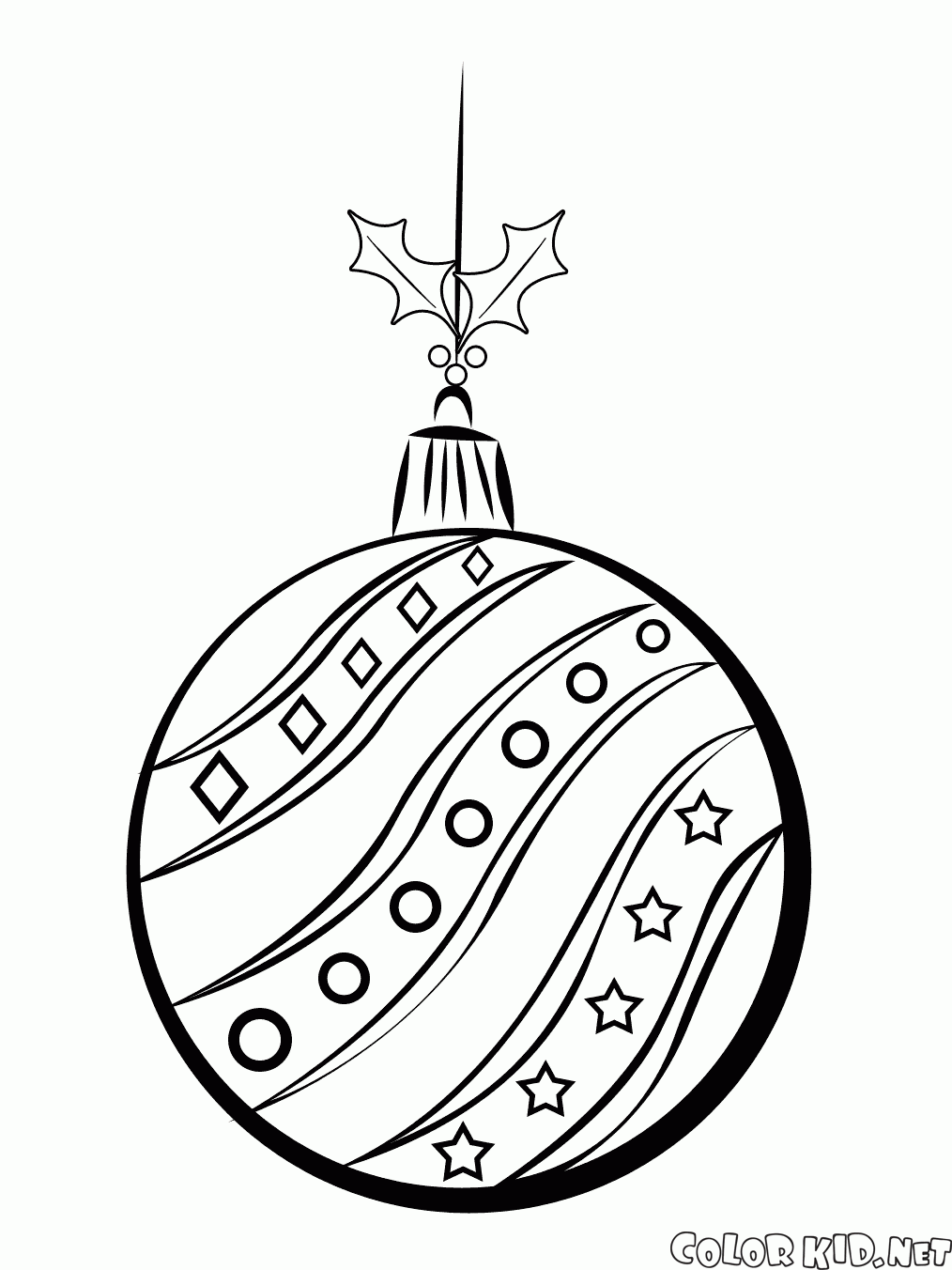 文字列のクリスマスツリーのボール