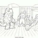 戦闘スーツを着たチーム