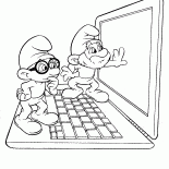 聡明スマーフパパスマーフ