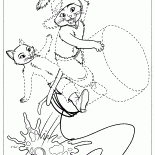 コルクの上に座って