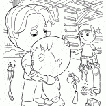 少年とお父さん