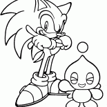 ソニックXとチーズチャオ