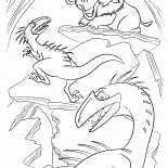 怒っている恐竜