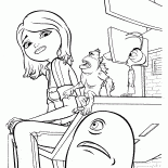 友人は彼女を慰めています