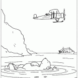 波の上に残り