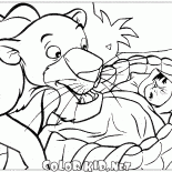 モーグリはヒョウを見つけ