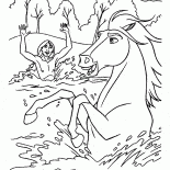 お風呂の馬