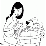 ムーランと子犬