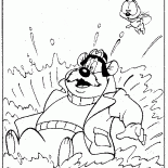 モンティ、ジッパーと水