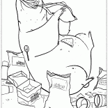 ピザ、アイスクリームとチップ