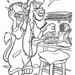 ラジオを聴い山猫