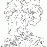 アリスは木の下で眠りに落ちていました