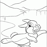 氷の上でウサギ