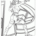 アクションでブラックウィドウ