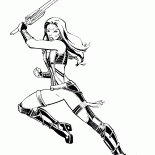 戦闘でガモーラ