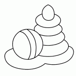 ボールとピラミッド