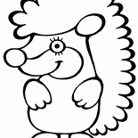 霧につつまれたハリネズミ