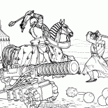 大砲を守ります