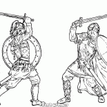 兵士が戦います