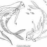 人魚の水泳