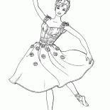 控えめなドレスでバレリーナ