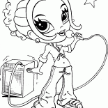 女の子はカラオケを歌います