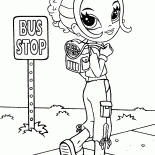 女の子は、足で移動しています