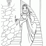 神秘的な廊下でプリンセス