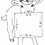 その頭に花輪と子羊