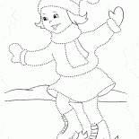 女の子はスケートされています