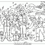 子どもたちは、クリスマスキャロルを歌います