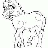 馬が歩きます