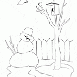 雪だるまは、ほとんど溶け