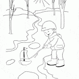 ボートは小川に浮かびます