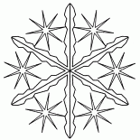 雪片の形でスター