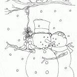 二つの雪だるま