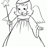 天使の衣装での少女
