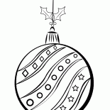 文字列のクリスマスツリーのボール
