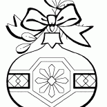 弓でクリスマスツリーの飾り