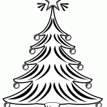 クリスマスツリーの輝く先端