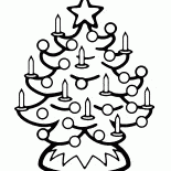 クリスマスツリーのキャンドル