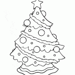 ファンシー装飾されたクリスマスツリー