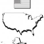 アメリカと国旗と地図